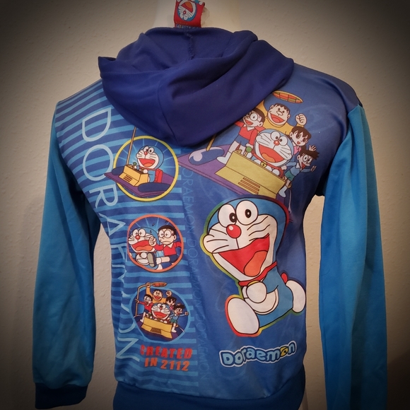 Genuine Doraemon Light Zip Up Hoodie Kids L Adult XS - Picture 3 of 3